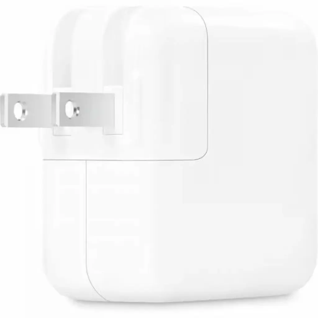 Apple 35W Adaptador de alimentación - Adaptador universal - 2 USB Type-C - Para MacBook Air, iPhone, iPad, Apple Watch, AirPod, Anteojos de realidad mixta, iPad mini, iPad Air, iPad Pro 